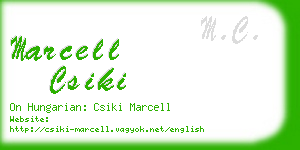 marcell csiki business card